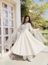 Nsr 919 Pure Cotton Chiffly Work Anarkali Kurti With Bottom Dupatta